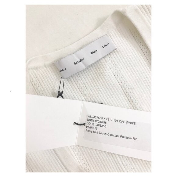 Proenza Shouler White Label Perry Knit Top in Compact Pointelle Rib - Small -NWT - Picture 6 of 7